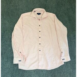 Eton Contemporary Pink Long Sleeve  100% Cotton Dress Shirt  Size 16.5 /42 (L)